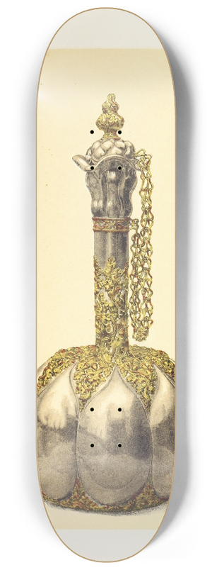 John Charles Robinson - Silver-gilt. Frame enriched with Translucent Enamels 8.25 inch art skate deck