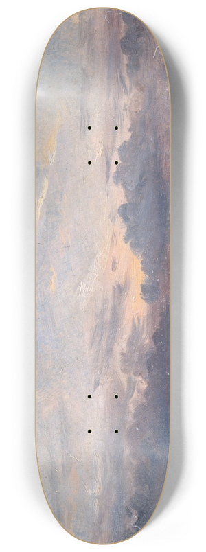 John Constable - A Cloud Study, Sunset 8.25 inch art skate deck
