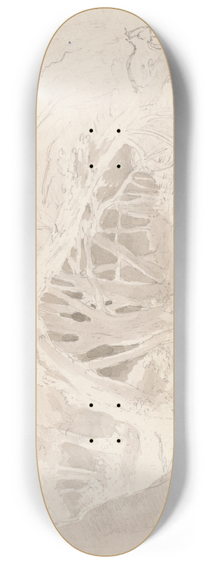 John Constable - Helmingham- The Silent Pool 8.25 inch art skate deck