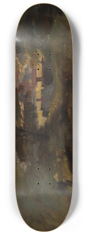 John Constable - Landscape with Cottages 8.25 inch art skate deck