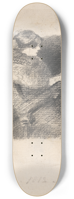 John Constable - Mary Constable Reading 8.25 inch art skate deck