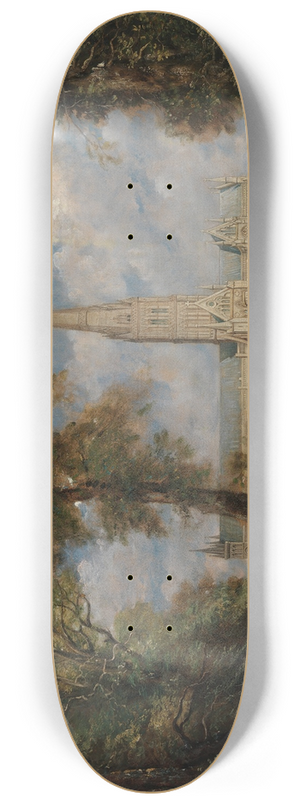 John Constable - Salisbury Cathedral from the Bishops Grounds 8.25 inch art skate deck