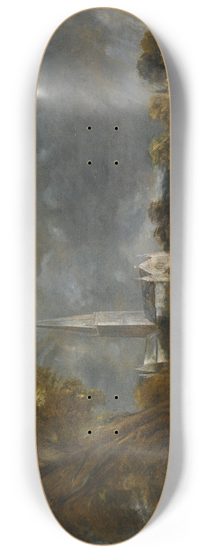 John Constable - Salisbury Cathedral From The Meadows 8.25 inch art skate deck