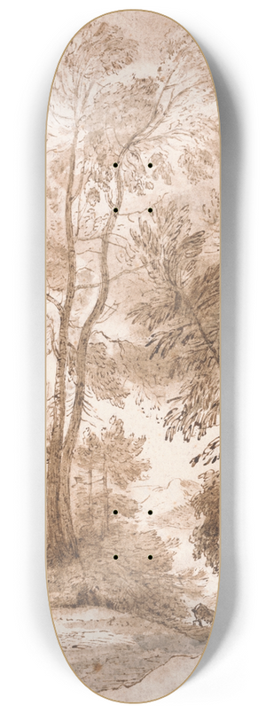 John Constable - Trees and Deer 8.25 inch art skate deck