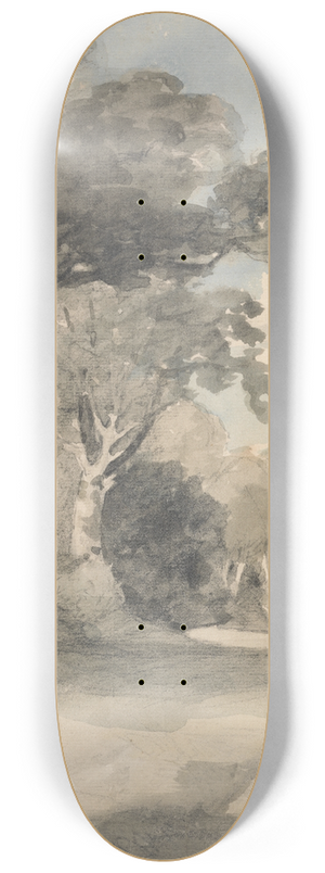 John Constable - Trees in a Meadow 8.25 inch art skate deck