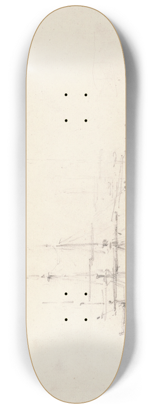 John Constable - Two Ships at Anchor 8.25 inch art skate deck