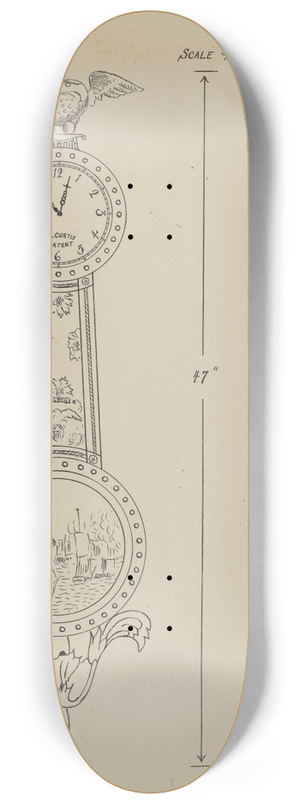 John Dieterich - Clock 8.25 inch art skate deck