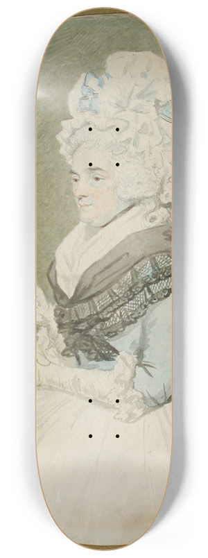 John Downman - Old Lady with Magnifying Glass 8.25 inch art skate deck