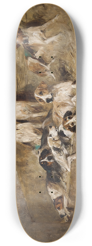 John Emms - Hounds and Terriers in a Stable 8.25 inch art skate deck