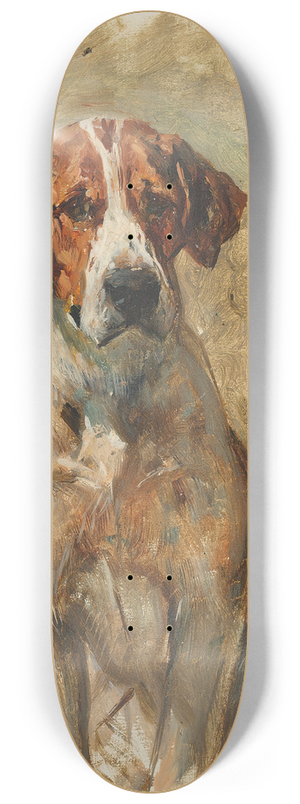 John Emms - Study of a Hound 8.25 inch art skate deck