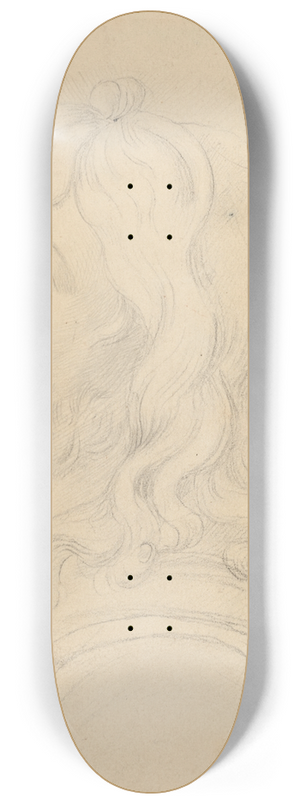 John Flaxman - Bust of a Bearded Man Looking Up 8.25 inch art skate deck