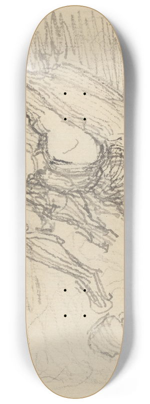 John Flaxman - Figure Being Transported through the Air 8.25 inch art skate deck