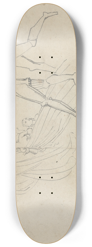 John Flaxman - Study for Pilgrims Progress 8.25 inch art skate deck