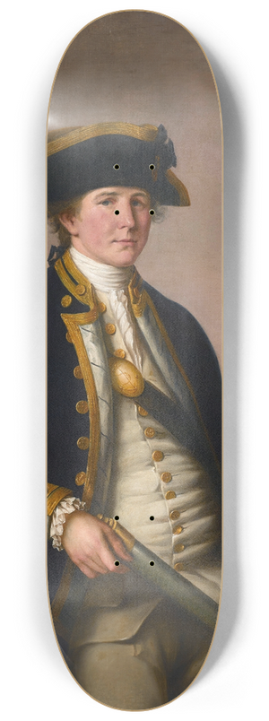 John Francis Rigaud - Captain Charles Morice Pole 8.25 inch art skate deck