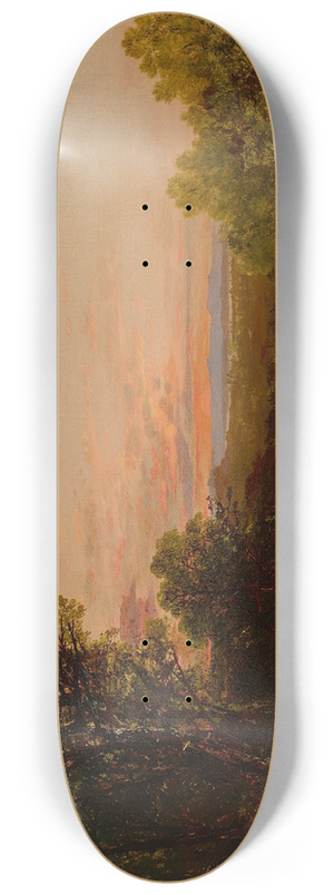 John Frederick Kensett - Sunset Over The Catskills 8.25 inch art skate deck