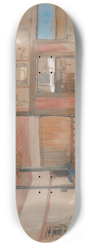John Frederick Lewis - Interior of an Eastern House 8.25 inch art skate deck