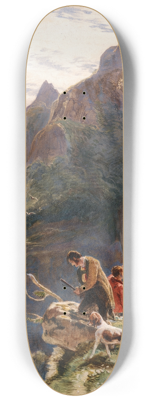 John Frederick Lewis - Tyrolese Hunters 8.25 inch art skate deck