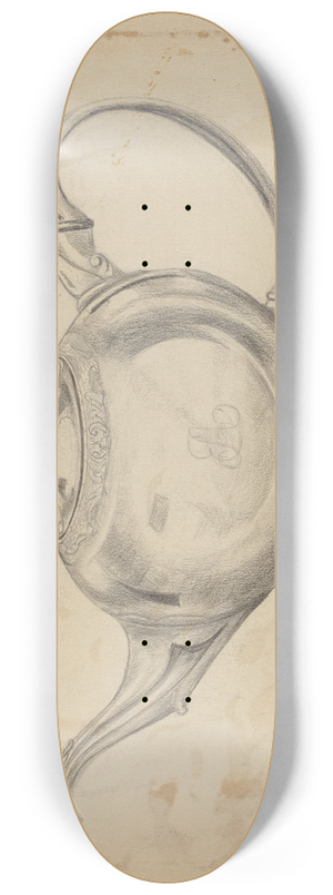 John Garay - Silver Teapot 8.25 inch art skate deck