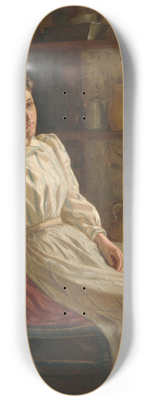 John George Brown - Meditation 8.25 inch art skate deck