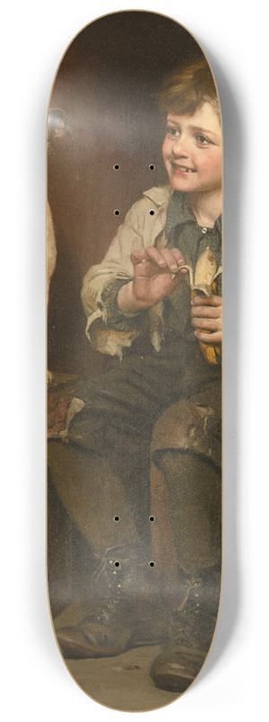 John George Brown - Waiting for a Bite 8.25 inch art skate deck