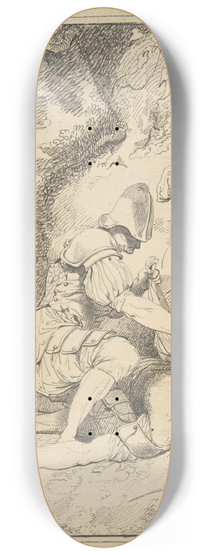 John Hamilton Mortimer - Stripping the Slain 8.25 inch art skate deck