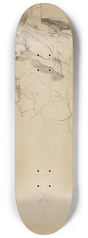 John Hamilton Mortimer - Study for The Rustic Dancers 8.25 inch art skate deck