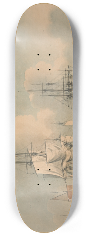 John Harris - Men of War Lying off Sheerness 8.25 inch art skate deck