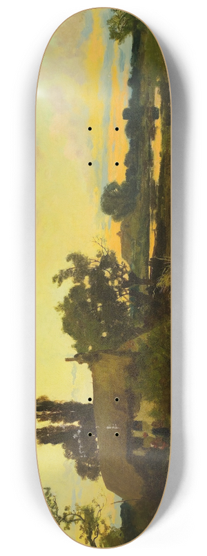 John Horace Hooper - Cottage Near Pond 8.25 inch art skate deck
