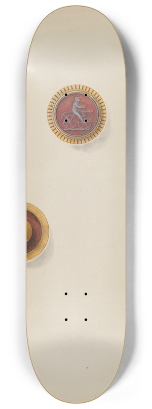 John H. Tercuzzi - Cuff Buttons 8.25 inch art skate deck
