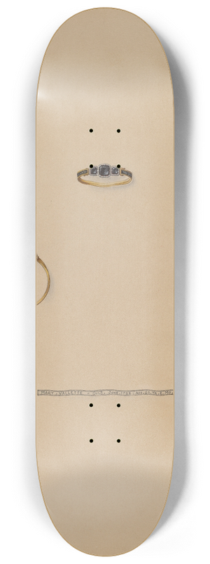 John H. Tercuzzi - Mourning Ring 8.25 inch art skate deck