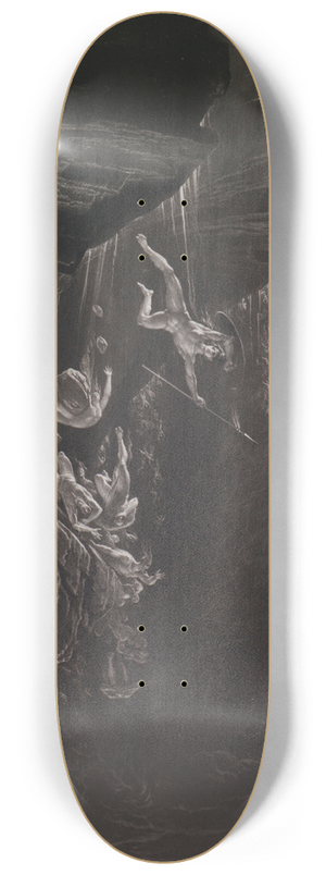 John Martin - The Fall of the Rebel Angels 8.25 inch art skate deck