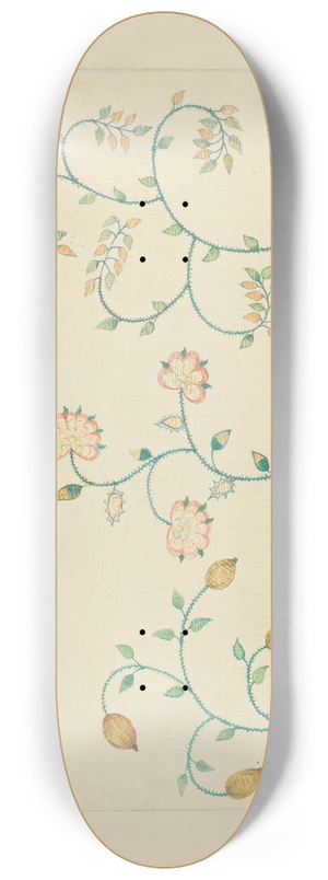 John Oster - Set of Crewel Embroidered Bed Curtains 8.25 inch art skate deck