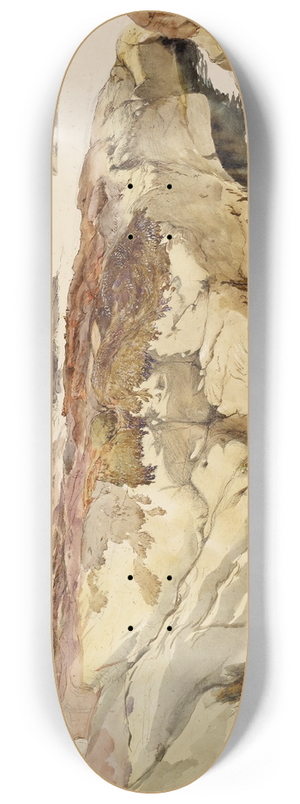 John Ruskin - Coast Scene near Dunbar 8.25 inch art skate deck