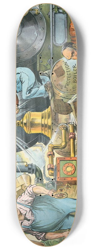 John Samuel Pughe - Firing up the wrong boiler 8.25 inch art skate deck
