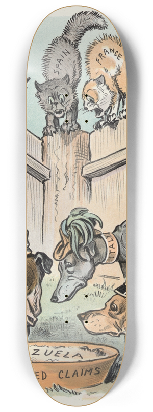 John Samuel Pughe - Getting their backs up 8.25 inch art skate deck