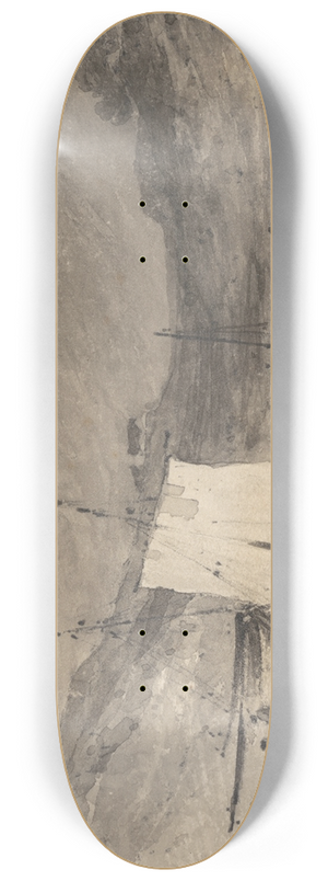 John Sell Cotman - Cader Idris from the Mawddach Estuary above Barmouth 8.25 inch art skate deck