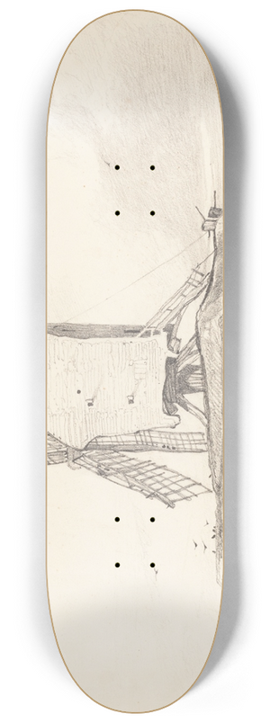 John Sell Cotman - Eye Mill in Suffolk 8.25 inch art skate deck