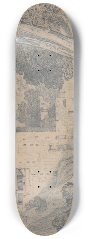 John Sell Cotman - Near Whitby, Yorkshire 8.25 inch art skate deck
