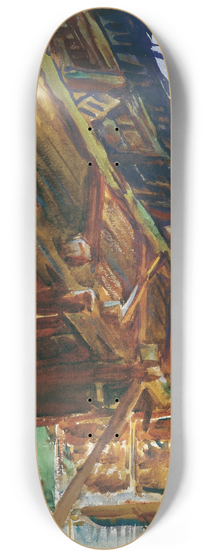 John Singer Sargent - Chalet 8.25 inch art skate deck