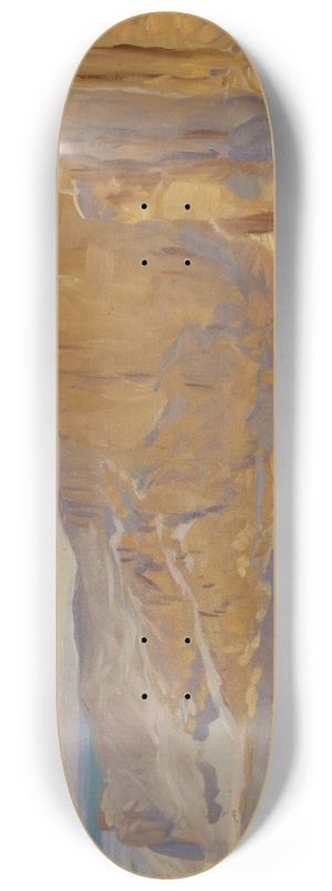 John Singer Sargent - Cliffs at Deir el Bahri, Egypt 8.25 inch art skate deck