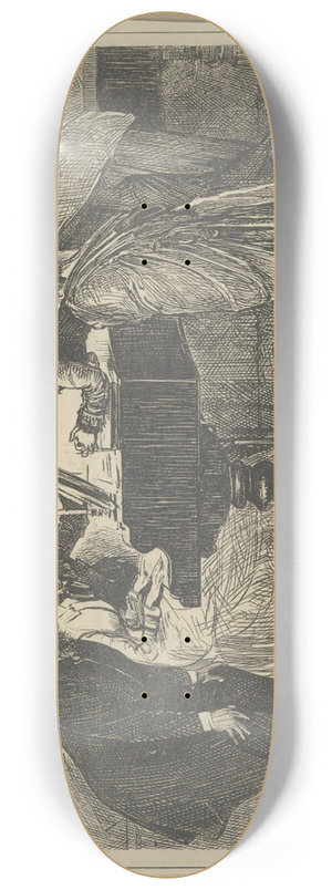 John Singer Sargent - Music at home 8.25 inch art skate deck