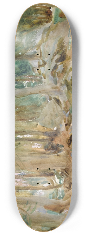 John Singer Sargent - Pine Woods, Purtud 8.25 inch art skate deck