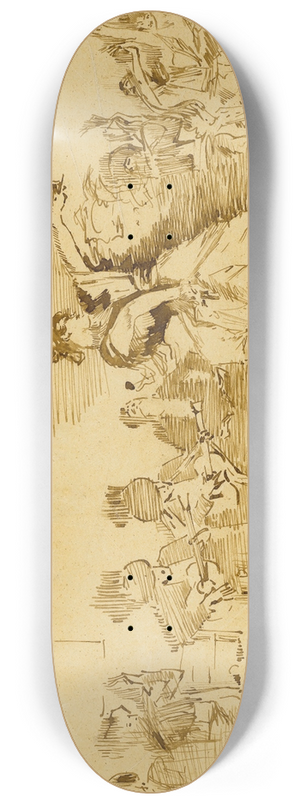 John Singer Sargent - Sketch after El Jaleo 8.25 inch art skate deck