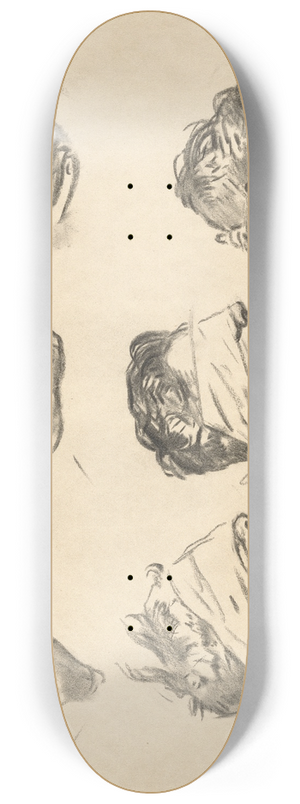 John Singer Sargent - Studies for Gassed III 8.25 inch art skate deck