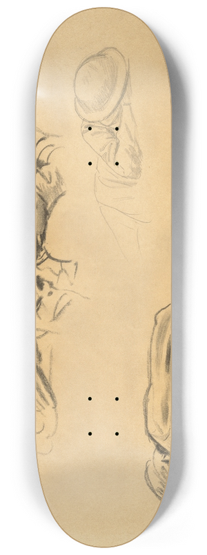 John Singer Sargent - Studies for Gassed IV 8.25 inch art skate deck
