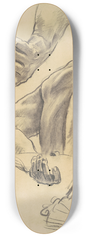 John Singer Sargent - Studies for Judgment 8.25 inch art skate deck