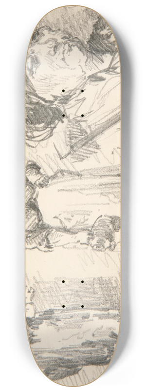 John Singer Sargent - Two Standing Figures and OneHead 8.25 inch art skate deck