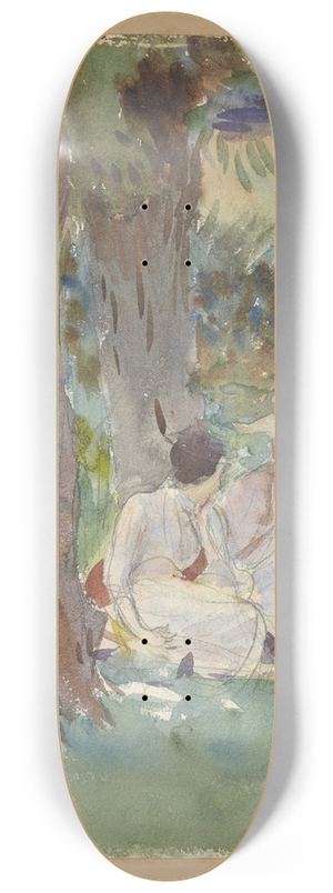 John Singer Sargent - Under The Willows 8.25 inch art skate deck