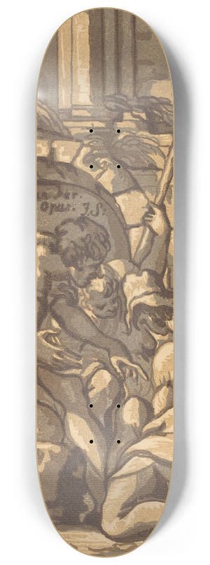 John Skippe - Two Shepherds And A Boy 8.25 inch art skate deck