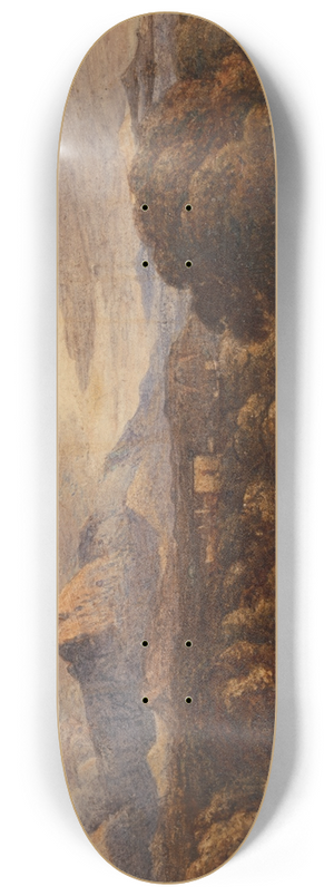 John Varley - Mountainous Landscape with Lake 8.25 inch art skate deck